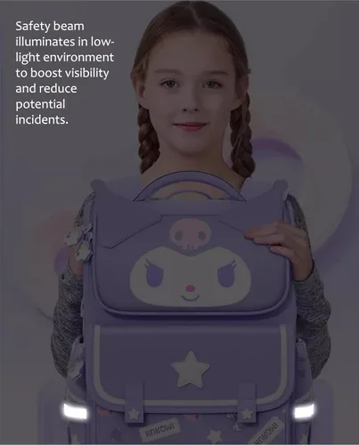 Vista 5 de Kuromi - Mochila escolar de personajes de dibujos animados japoneses