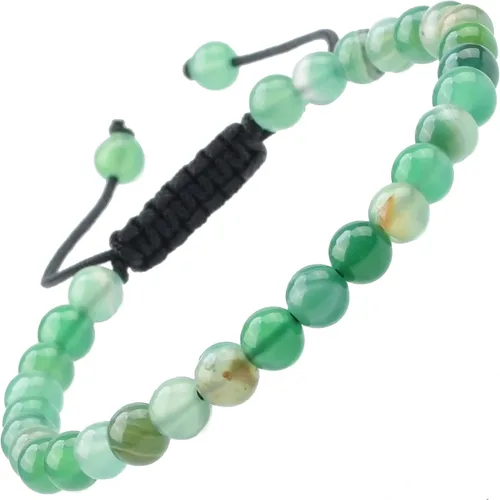 Vista 54 de MASSIVE BEADS - Pulseras ajustables unisex de cuentas de cristal de piedras preciosas con poder curativo natural, de macramé Piedras de 7 chakras