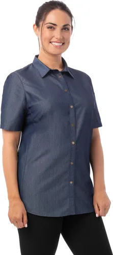 Vista 4 de Chef Works Camisa Detroit Denim para mujer