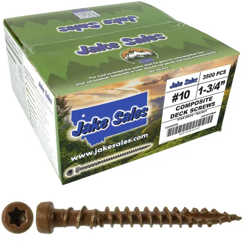 Vista 35 de #10 x 1-3/4" Graystone - Tornillo de madera recubierto exterior de madera Torx/Star Drive Head - Compatible con madera AQC (1 libra ~ 130 tornillos)