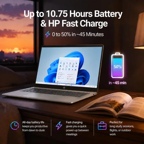 Vista 8 de HP Computadora portátil con pantalla táctil 15.6, AMD Ryzen 7 7730U