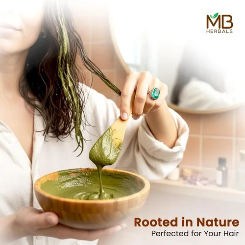 Vista 3 de MB Herbals Polvo de Henna 100% Natural y Pura 454 Gram 16 oz / 1.00 LB Para Color de Cabello Natural Naranja-Rojo Triple Tamiz Crudo No
