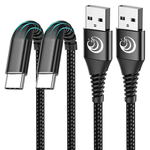 Vista 9 de Cable USB tipo C de 6 pies, paquete de 2 cables de carga rápida USB C, cable de teléfono para Samsung Galaxy A01 A02s A03s A10e A11 A12 A13 A14 A20
