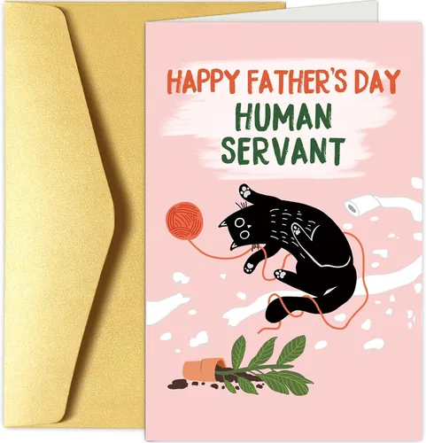 Vista 10 de Chenive Tarjeta del día del padre para marido de esposa, romántica tarjeta feliz del día del padre para él, cuánto amas a nuestra familia y cuida