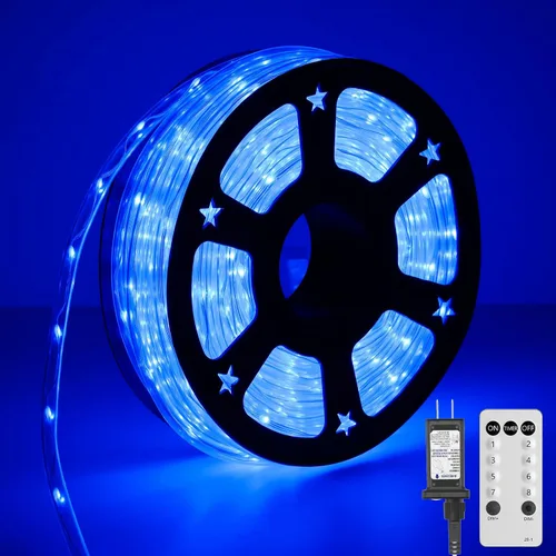 Vista 12 de Luces de cuerda LED de 360 pies para exteriores con control remoto