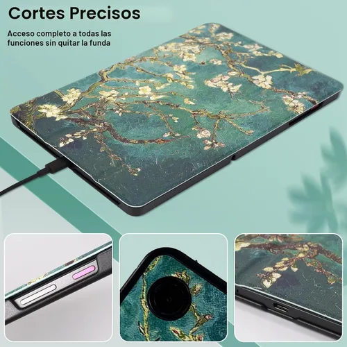 Vista 5 de Caweet Funda para T-Mobile Revvl Tab 2 de 10.1 pulgadas lanzada en 2025, carcasa rígida ligera con soporte de triple pliegue con cierre magnético