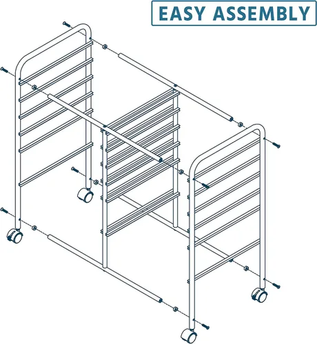 Vista 8 de Topeakmart Organizador de carrito con ruedas de 12 cajones, cajones de almacenamiento de plástico, carrito utilitario, 360 ruedas, color negro