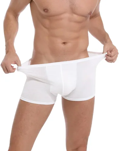 Vista 2 de Ropa interior desechable para hombre para viajes y estancias hospitalarias- Calzoncillos 100% algodón (8 unidades)