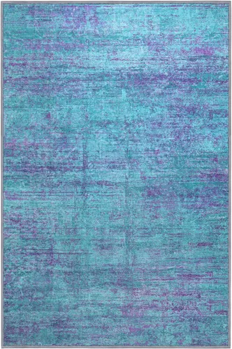 Vista 105 de Alfombra abstracta de 3 x 5 para sala de estar, dormitorio, entrada, color azul