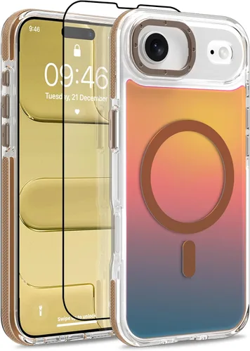 Vista 143 de Funda magnética para Google Pixel 10 Pro XL [compatible con Magsafe] [bonito diseño fluorescente de moda] a prueba de golpes, delgada, translúcida