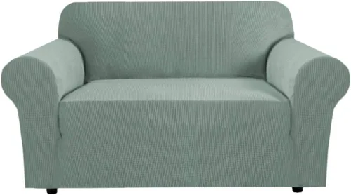 Vista 71 de H.VERSAILTEX Funda elástica para sofá, fundas suaves para muebles de 3 cojines, con tela jacquard gruesa a cuadros con parte inferior elástica, sofá