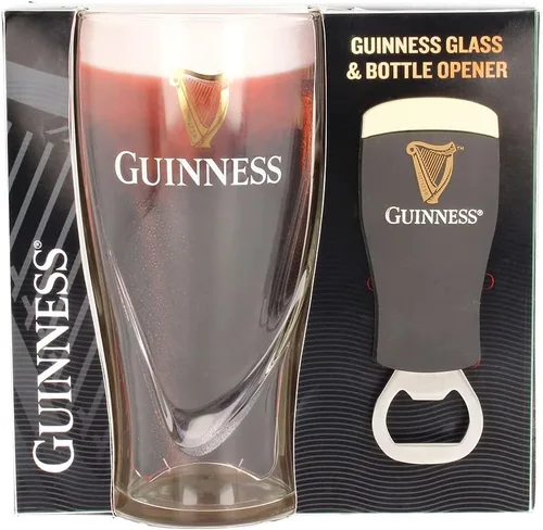 Vista 2 de Guinness Abrebotellas y vidrio en relieve oficial de 18.3 fl oz