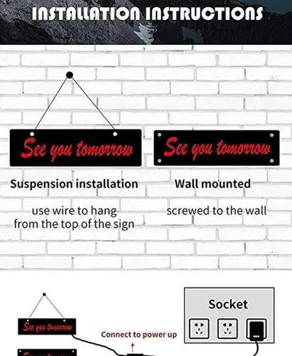Vista 7 de Letrero de neón para decoración de pared, hecho a mano, personalizable, para decoración de dormitorio, hogar, dormitorio, tamaño: 17.7 in