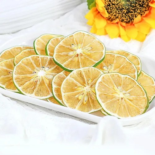 Vista 5 de JTEDZI Limas secas para cócteles, limas deshidratadas 3.52oz/100g, rodajas de lima seca sin azúcar añadido