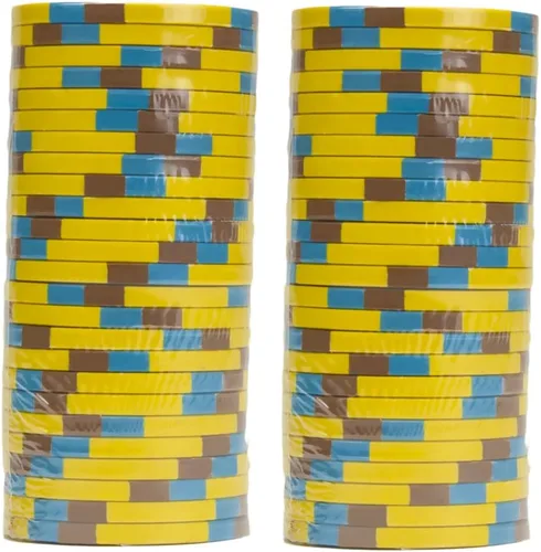 Vista 2 de Claysmith Gaming Paquete de 50 fichas de póquer Showdown, compuesto de arcilla pesada de 0.48 oz (1000 amarillo)