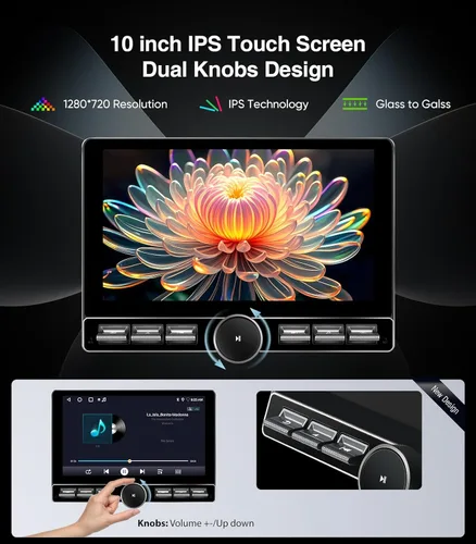 Vista 6 de para Ford F150 Radio de Coche 2009-2014 CarPlay inalámbrico Android Auto Interruptor de botón único QLED Pantalla táctil Estéreo de mejora