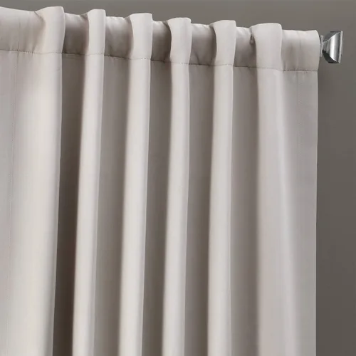 Vista 4 de HPD Half Price Drapes BOCH-171113-84, cortinas sólidas para oscurecer habitación (1 panel), 50 x 84 pulgadas, color beige alabastro