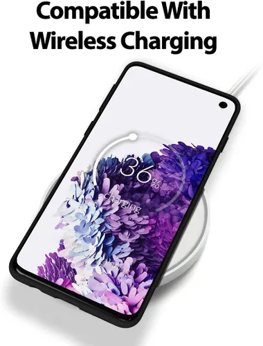 Vista 2 de GOOSPERY Funda de silicona líquida para Samsung Galaxy S10 Plus (2019) 6.4 pulgadas Jelly Rubber Bumper Case con forro de microfibra suave - Negro
