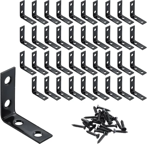 Vista 10 de HOME MASTER HARDWARE Soportes de 1.5 pulgadas en L, paquete de 40 soportes zinc
