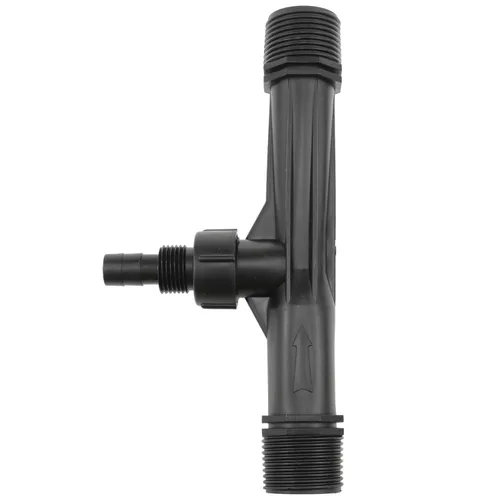 Vista 4 de AYLIFU 1 pulgada de riego negro Venturi tubo de fertilizante Inyector de fertilizante Venturi Inyector mezclador de fertilizante para jardín al aire