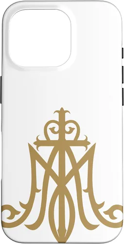 Vista 20 de Funda católica con monograma para iPhone 16 Virgin Mary Insignia Ave Maria