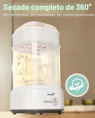 Vista 4 de GROWNSY Esterilizador y secador de biberones y portabebés Easy-Breezy Negro