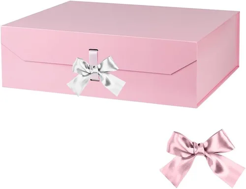 Vista 53 de GoooodGift Caja de regalo grande azul, 1 paquete de 13.5 x 11 x 5.3 pulgadas, caja de regalo de lujo para regalos con tapa de cierre magnético
