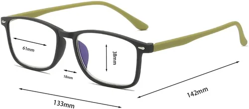 Vista 3 de Gafas de miopía ligeras de moda para hombre y mujer, gafas de distancia miopía Negro