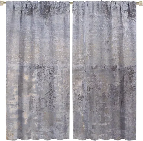 Vista 33 de Cortinas rústicas occidentales marrones con patrón de cornamenta para puerta, con bolsillo para barra, cortinas de ventana para dormitorio, sala