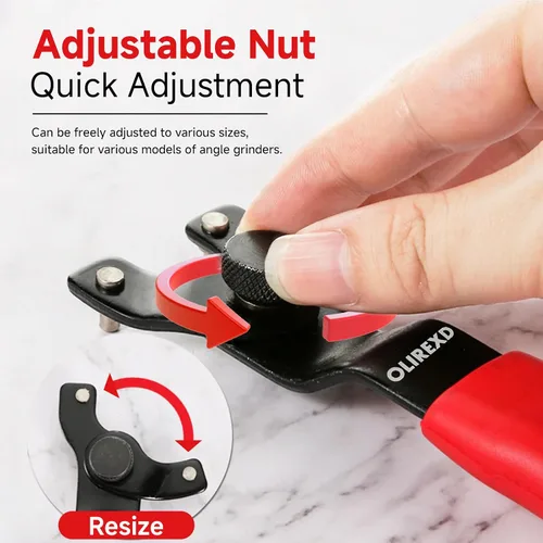Vista 3 de Amoladora angular Llave de pasador ajustable universal para máquina amoladora angular (rojo)
