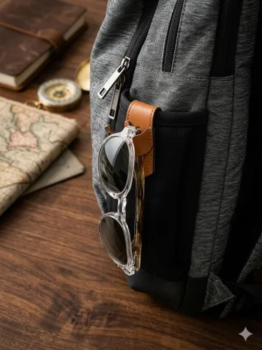 Vista 4 de Soporte magnético para gafas de sol, gafas/uso en el cuello de la camisa, mochila, bolso, bolsa