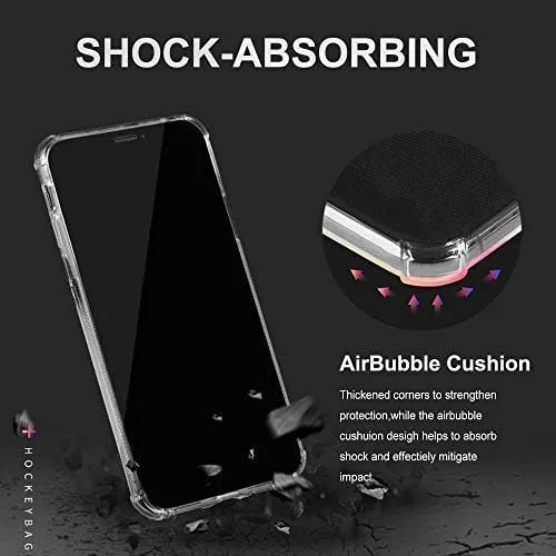 Vista 4 de Funda transparente con tarjetero [ajuste delgado] [compatible con cargador inalámbrico] Funda protectora de TPU suave que absorbe los golpes
