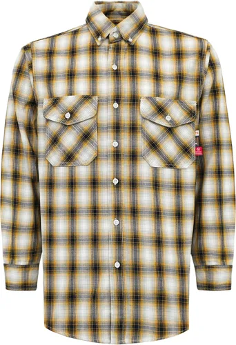 Vista 7 de KONRECO Camisas FR para hombre, 6.5 onzas, ligeras, uniformes de trabajo, resistentes al fuego, para soldar, repelente al agua y a las manchas