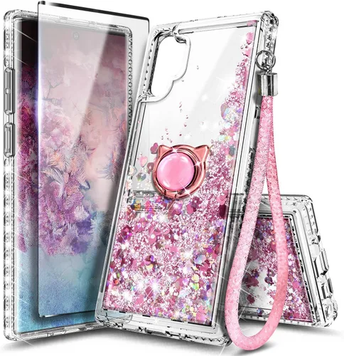 Vista 47 de NGB - Funda para teléfono Samsung Galaxy S9, color aguamarina/morado, bonita funda con purpurina líquida para mujeres y niñas, con protector