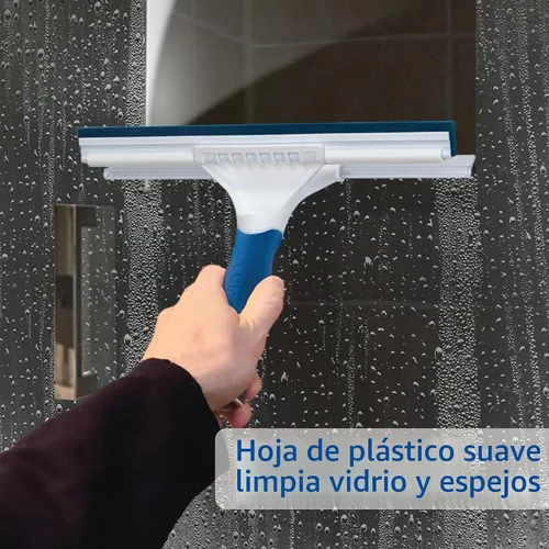 Vista 5 de Unger Professional Connect and Clean - Escobilla de ducha para vidrio y azulejos de 10 pulgadas, compatible con poste roscado estándar, suministros