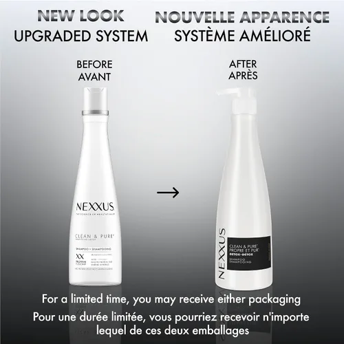 Vista 3 de Nexxus Champú clarificante limpio y puro con ProteinFusion, para cabello nutrido sin parabenos 13.5 oz