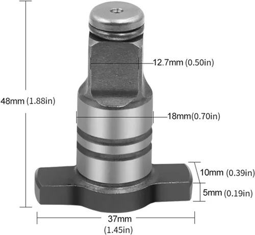 Vista 3 de SeroNi - 3 piezas de llave inglesa de uso único/doble de conversión de eje de conversión en forma de T, llave de impacto eléctrica sin escobillas