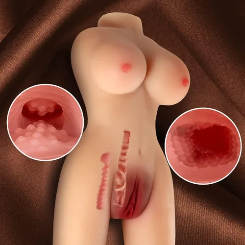 Vista 5 de Muñeca sexual de 7 libras masturbador masculino con torso, 3 en 1, pechos grandes realistas, vaginal y anal apretados para hombres, masturbación