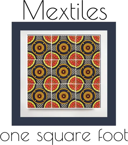 Vista 2 de Cerámica Talavera Azulejo Mexicano 4x4", 9 Piezas (NO ADHESIVAS) A1 Calidad de exportación! - EX404