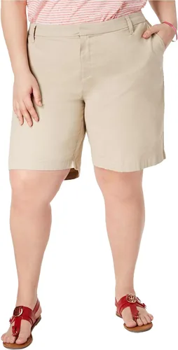 Vista 13 de Tommy Hilfiger Pantalones cortos chinos casuales de negocios Hollywood para mujer Azul marino