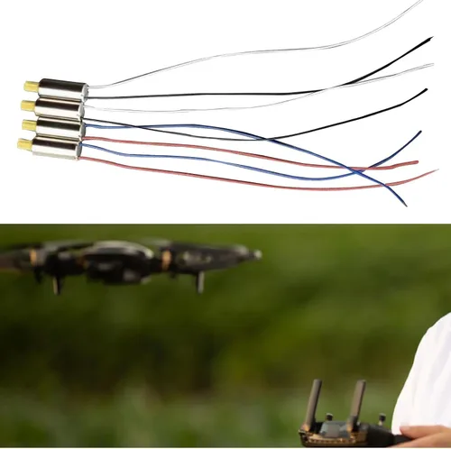 Vista 4 de Piezas de reparación del motor de drones RC Modificación positiva Motor negativo CW CCW Motor para E99 Drone, 4 unids