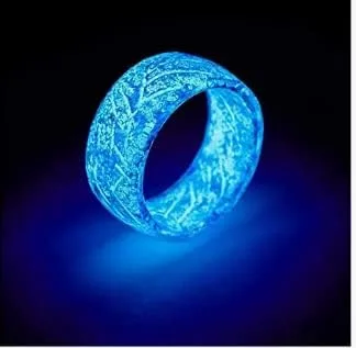 Vista 6 de Anillos brillantes en la oscuridad rosa verde azul Venus Orb anillos para mujeres hombres y niñas anillo de resina brillante de moda anillos