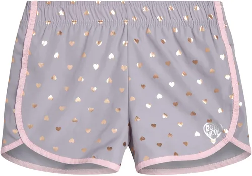 Vista 4 de Body Glove Pantalones cortos deportivos para niña, paquete de 2 pantalones cortos deportivos con delfines (talla 7-12)