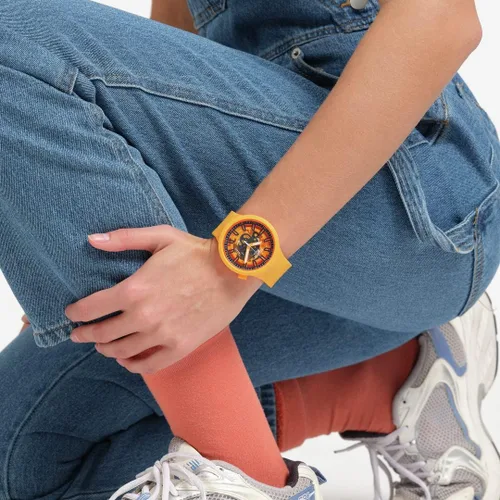 Vista 4 de Swatch New Gent BIO - Naranja fresca, Rojo
