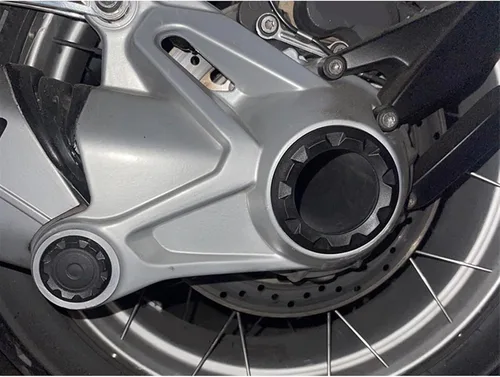 Vista 7 de Cubierta del eje de transmisión trasero de la motocicleta, ángulo recto, caja de cambios, cubierta de transmisión final compatible con BMW R 1200 GS