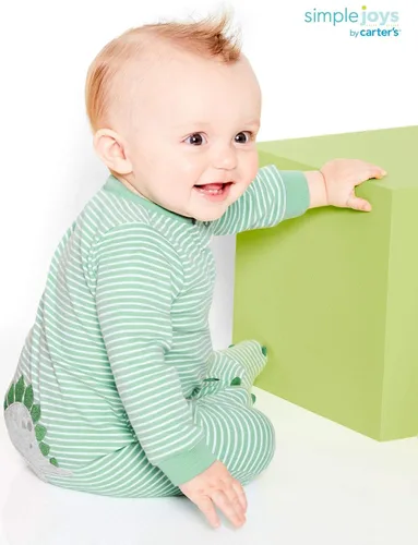 Vista 3 de Simple Joys by Carter's Baby Boys' 2-Pack 2-Way Zip Cotton Footed Sleep and Play