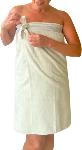 Vista 16 de UWRAPT Toalla para mujer, cierre de lazo, sin ganchos ni broches, 100% algodón, absorbente para spa, ducha, baño, piscina