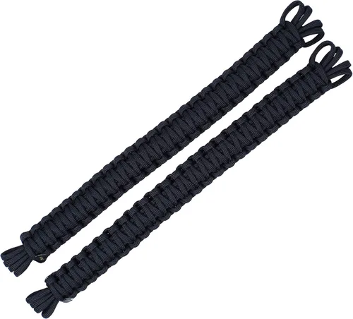 Vista 3 de BubbasGarageTv - Asas de agarre Paracord para Jeep Wrangler JL y Jeep Gladiator JT (negro)