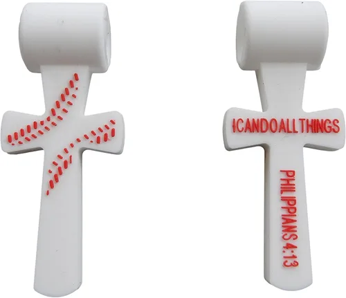 Vista 9 de Dijes de silicona para collar de béisbol de tornado, bandera de EE. UU., cruz 4:13, número de jersey Números uniformes