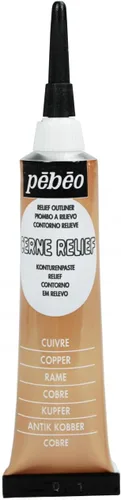 Vista 4 de Pebeo Vitrail, Pintura Dimensional para Contorno en Relieve, Tubo de 20 ml con Boquilla - Negro, 0.68 Oz Líquidas (Paquete de 1)